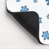 Schneeflocken (blau und schwarz) mousepad (Ecke)