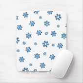 Schneeflocken (blau und schwarz) mousepad (Mit Mouse)