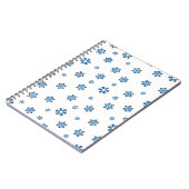 Schneeflocken (blau und schwarz) notizblock (Linke Seite)