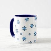 Schneeflocken (blau und schwarz) tasse (Vorderseite Links)
