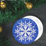 Schneeflocken Blau Weiß<br><div class="desc">Attraktives Schneeflocken-Design.</div>