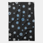 Schneeflocken (blau & weiß) geschirrtuch (Vertikal)