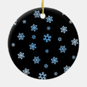 Schneeflocken (blau & weiß) keramikornament (Hinten)