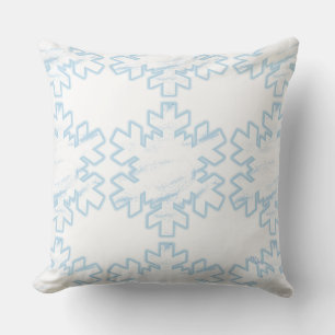 Schneeflocken (blau/weiß) kissen