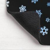 Schneeflocken (blau & weiß) mousepad (Ecke)