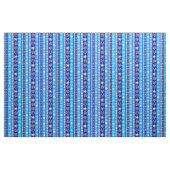 Schneeflocken Blaue Streifen Stoff (Yard (91,4 cm))