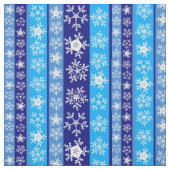 Schneeflocken Blaue Streifen Stoff (Muster)