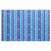 Schneeflocken Blaue Streifen Stoff (Fat Quarter (45,7 x 55,9 cm))