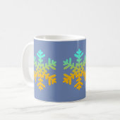 Schneeflocken Blaue Tasse (Vorderseite Links)