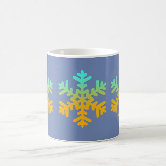 Schneeflocken Blaue Tasse (Mittel)