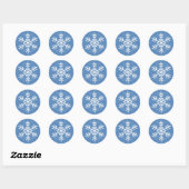 Schneeflocken Blue Winter Holiday Stickers (Blatt)