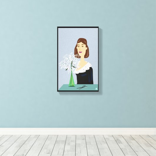 Schneeflocken-Blume Leinwanddruck (Insitu (Holzboden))