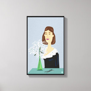 Schneeflocken-Blume Leinwanddruck