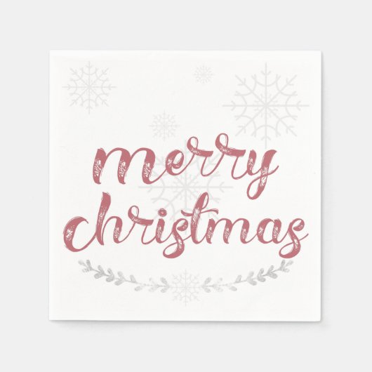 Schneeflocken & Branchen Holiday Napkins Serviette (Vorderseite)