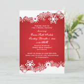 Schneeflocken-Brautparty Einladung (Stehend Vorderseite)