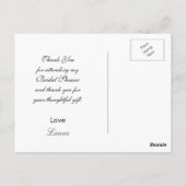 Schneeflocken-Brautparty für Skihaftfliegen Danke  Postkarte (Rückseite)