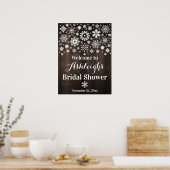 Schneeflocken, Brautparty-Willkommenspopster Poster (Küche)