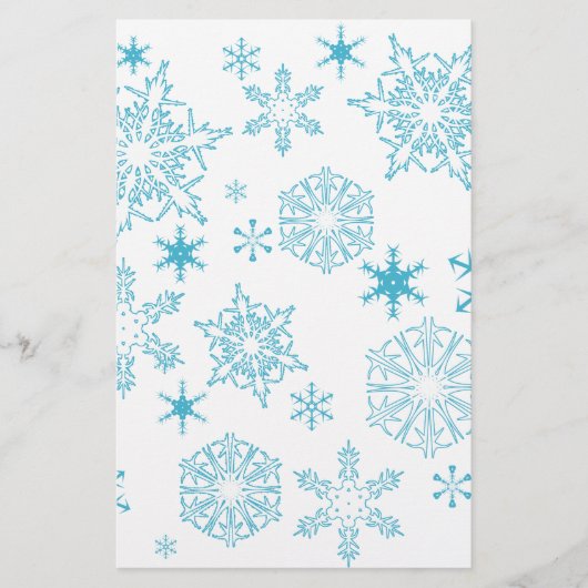Schneeflocken Briefpapier (Vorderseite)