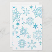 Schneeflocken Briefpapier (Vorne/Hinten)