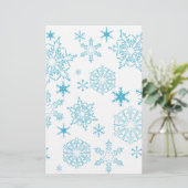 Schneeflocken Briefpapier (Stehend Vorderseite)