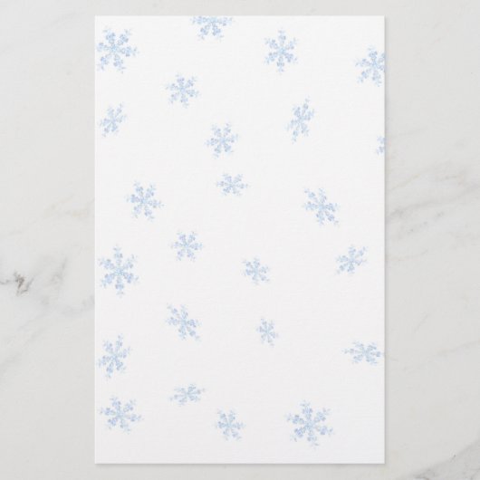 Schneeflocken Briefpapier (Vorderseite)