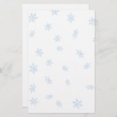 Schneeflocken Briefpapier (Vorne/Hinten)