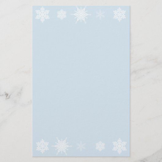 Schneeflocken Briefpapier (Vorderseite)
