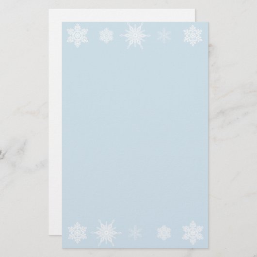 Schneeflocken Briefpapier (Vorne/Hinten)