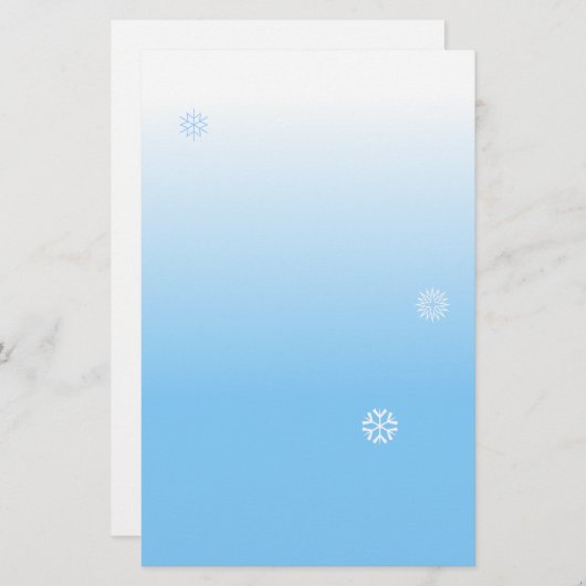 Schneeflocken Briefpapier (Vorne/Hinten)