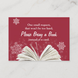 Schneeflocken bringen Babydusche in ein Buch Begleitkarte