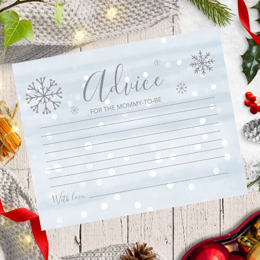 Schneeflocken Budget Baby Boy Duschberatung Karten