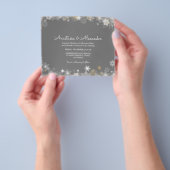 Schneeflocken Budget Einladung zur Hochzeitsfeier. Flyer (Gruppe)