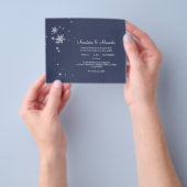Schneeflocken Budget Einladung zur Hochzeitsfeier. Flyer (Gruppe)