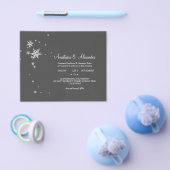 Schneeflocken Budget Einladung zur Hochzeitsfeier. Flyer (Einzeln)