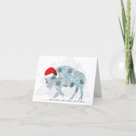 Schneeflocken Buffalo Feiertagskarte