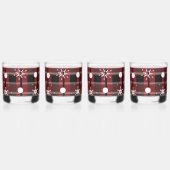 Schneeflocken Buffalo Pattern Urlaub Whiskyglas (Hinten)