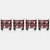 Schneeflocken Buffalo Pattern Urlaub Whiskyglas (Links)