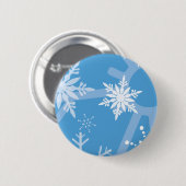 Schneeflocken Button (Vorne & Hinten)