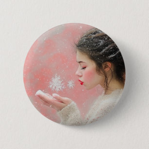 Schneeflocken Button