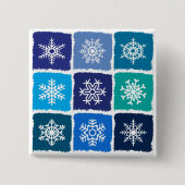 Schneeflocken Button (Vorderseite)