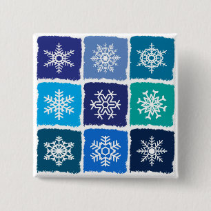 Schneeflocken Button