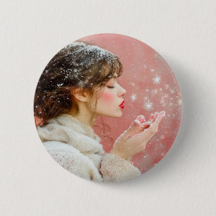 Schneeflocken Button
