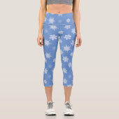 Schneeflocken Capri Leggings (Vorderseite)