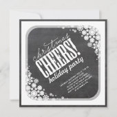 Schneeflocken Chef Chalkboard Feiertag einladen Einladung (Vorderseite)