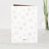 Schneeflocken Christliche Weihnachtskarten Feiertagskarte (Rückseite)