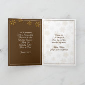 Schneeflocken Christliche Weihnachtskarten Feiertagskarte (Innenseite)