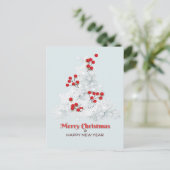 Schneeflocken-Christmasbaum Postkarte (Stehend Vorderseite)
