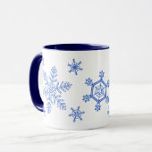 Schneeflocken Combo-Tasse Tasse (Vorderseite Links)
