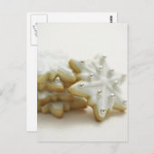 Schneeflocken Cookies Postkarte (Vorne/Hinten)