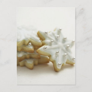 Schneeflocken Cookies Postkarte